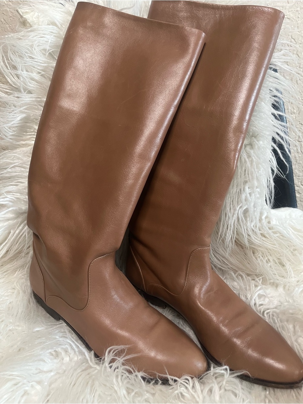 Classic Tan Over-the-Knee Riding Boots - Picture 2 of 5